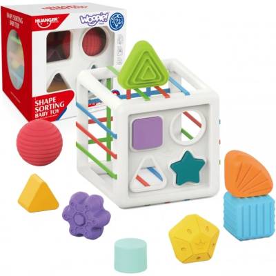 HABA Гъвкав сензорен куб сортер Haba - Цветни форми, 11 частиь (3844)