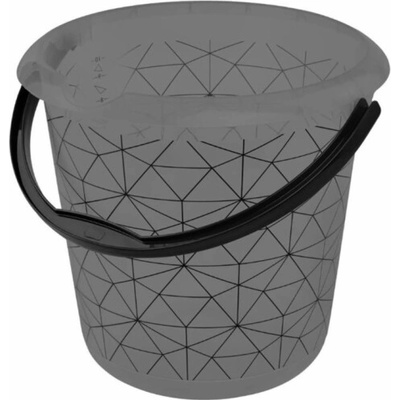 Bucket Keeper Polygon 10 l transparentní černý