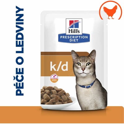 Hill's Prescription Diet K/D Starostlivosť o obličky kapsička pre mačky losos 12 x 85 g