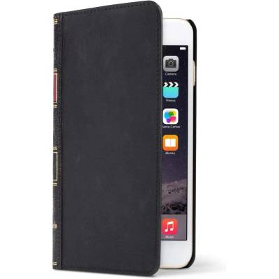Twelve South BookBook - луксозен кожен калъф (с кейс) тип портфейл за iPhone 6 Plus, iPhone 6S Plus (черен)