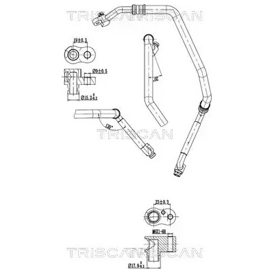 TRISCAN Vysokotlaké / nízkotlaké vedení klimatizace TRI 9010 29055