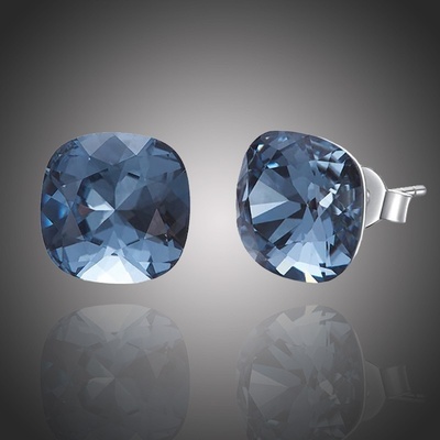 Grace Silver Jewellery stříbrné Swarovski Elements Victoria E1139-YE1050-8 Tmavě modrá
