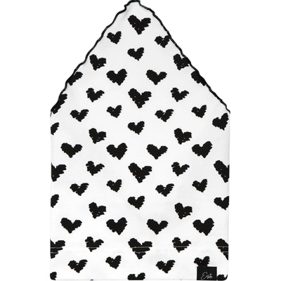 Esito Dětský šátek na hlavu Black heart bílá