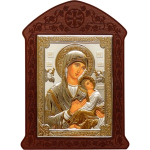  Богородица с младенец с mdf дърворезба (is31187-o)