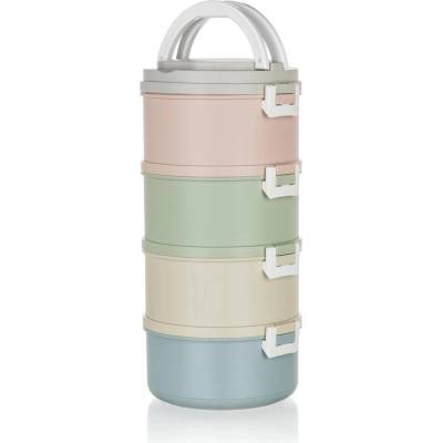 Banquet Plastový obedár Avanza, 2,8 l, 4 diely, multicolor