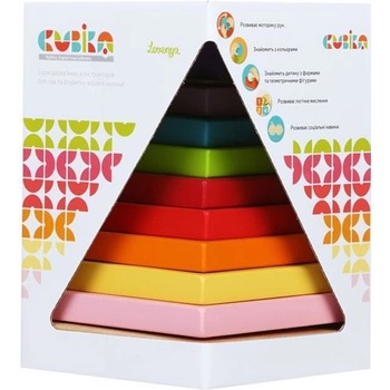 Cubika 13357 barevná pyramida skládačka 9 dílů