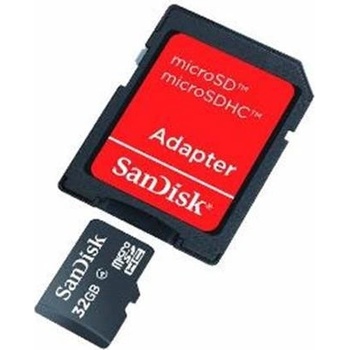 SanDisk microSDHC 32GB class 4 + adapter SDSDQB-032G-B35