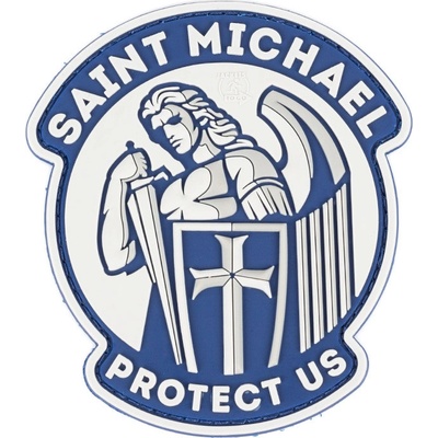 JTG PVC 3D nášivka "SAINT MICHAEL PROTECT US" - modrá + Doprava zdarma