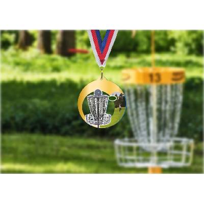 Akrylátová medaile | Diskgolf Barva: Stříbrná