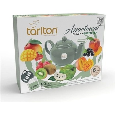 Tarlton Assortment Black & Green Tea 60 x 2 g