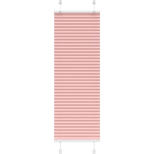 vidaXL Плисирана щора, розова, 50x100 см, ширина на плата 49, 4 см, полиестер (4015422)