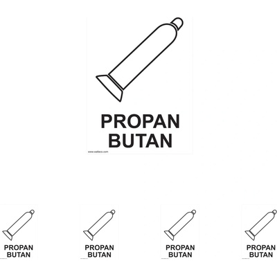 Walteco Propán bután 148x210mm, formát A5, samolepka Množstvo: 5 ks , 20059BP1