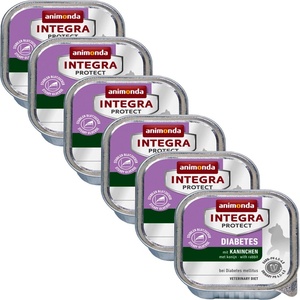 Animonda Integra Protect Cat Diabetes - заек 6 x 100г