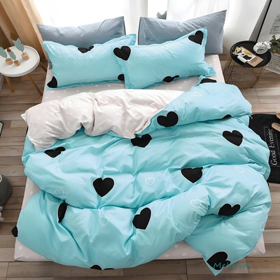 EmonaMall Двулицево спално бельо с два горни плика EmonaMall, 7 части - Код S18385 (S18385-6666h1)