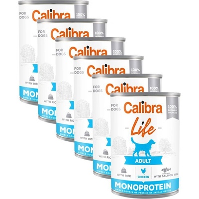 Calibra Dog Life Възрастен Пиле с Ориз 6 x 400 г