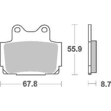 Brzdové destičky TRW Lucas zadní YAMAHA XJ 600 N,S (Diversion) (92-03) rok 92-03