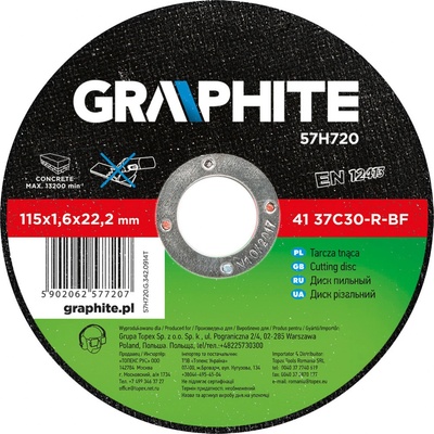 Graphite Kotouč řezný 115 x 22 x 1,6 mm 57H720