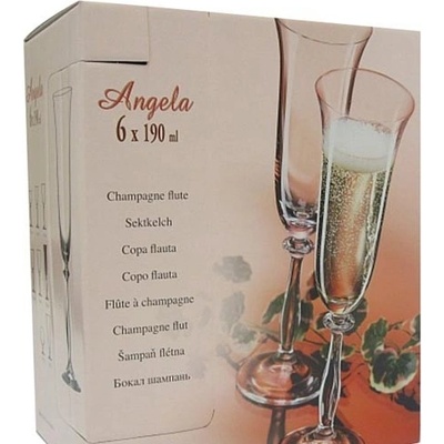 Crystalex Sklenice na šampus FLÉTNA ANGELA 190ml 6ks