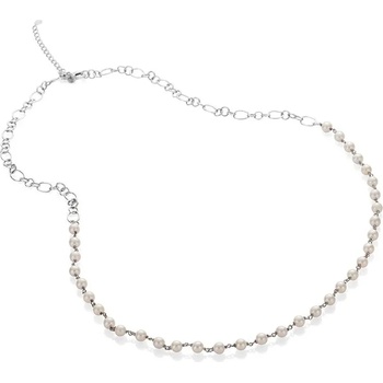 Image 1 of Swan Сребърно колие със сладководни бели перли IHL0065W Swan