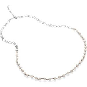 Swan Сребърно колие със сладководни бели перли IHL0065W Swan