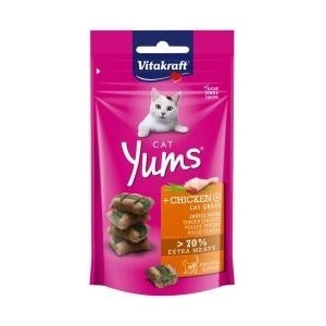 Vitakraft Cat Yums Пилешко и трева лакомства 40g