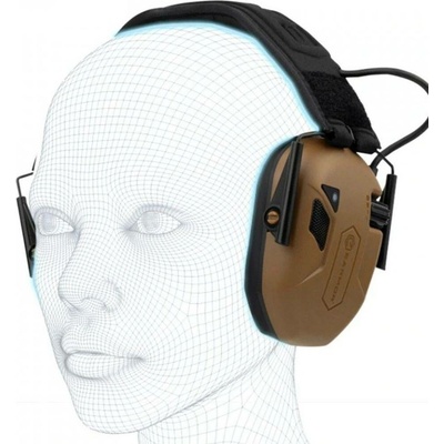 Elektronická sluchátka M300A, Earmor, coyote brown – Zboží Dáma