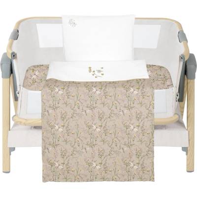 Lorelli Бебешки спален комплект KikkaBoo Secret Garden - За мини кошара, 5 части, Beige (41101050074)