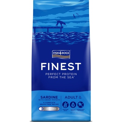 Fish4Dogs Adult Large Finest sardinka se sladkými bramborami 6 kg