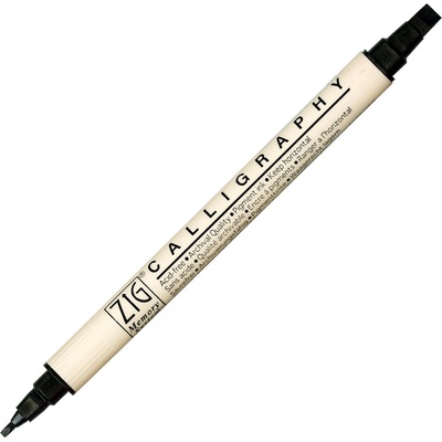 Kuretake zig calligraphy oboustranný fix černý – Zboží Mobilmania