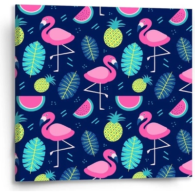 Sablio Obraz Růžoví plameňáci - 110x110 cm Varianta: Sablio Obraz Růžoví plameňáci - 50x50 cm
