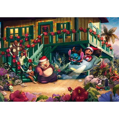 - Puzzle Thomas Kinkade: Disney Dreams Collection - Lilo and Stitch Aloha Christmas - 1 000 piese