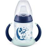 Nuk Чаша за сок със силиконов накрайник NUK - First Choice, Mickey Glow in the Dark, 6-18 месеца, Синя, 150 ml (10215027-Син)