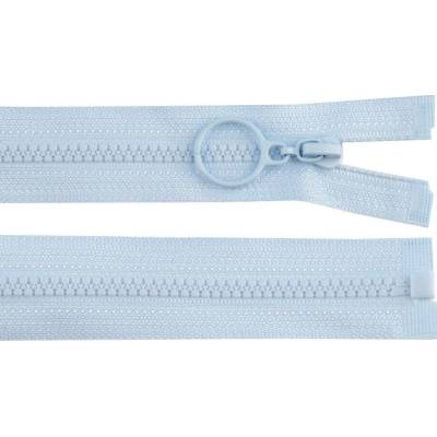 Kostěný zip No 3 délka 40 cm s kroužkem, malé, 185 modrá pomněnková