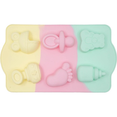 ФОРМА ЗА МЪФИНИ СИЛИКОН БЕБЕ РОЗОВО/ЗЕЛЕНО/ЖЪЛТО 215 (2-19082/2)
