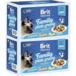 Brit Капсули BRIT Premium Cat Delicate Fillets in Gravy Family Plate 24 x 85 г