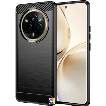 Xiaomi Realme 14 Pro 5G Удароустойчив Carbon Fiber Калъф и Протектор