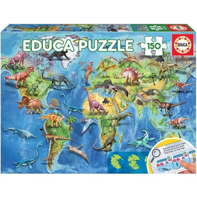 Educa Пъзел, Educa, Карта на света на динозаврите, 150 части