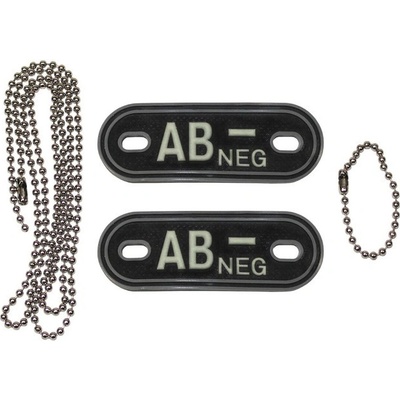 MFH Dog-Tags psie štítky AB NEG 3D PVC čierne