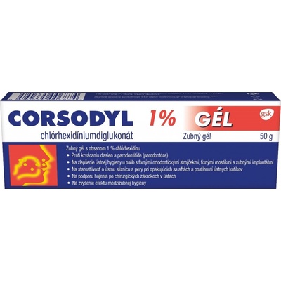 Corsodyl 1% Gél gel.dnt.1 x 50 g