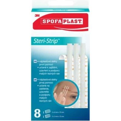 3M Spofaplast 801 Steri-Strip náplasťové stehy 8 ks