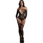Le Désir Criss Cross Neck Bodystocking DES032BLK Black XS-XL