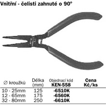 KEN-558-6560K Kleště na pojistné kroužky vnitřní zahnuté 19-65 mm