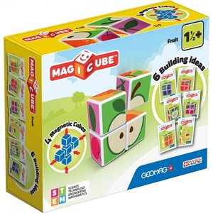 Geomag Магнитен конструктор, Geomag, Magicube, Плодове и карти 131, 11 части