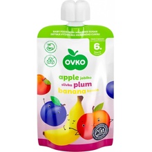 Ovko jablko slivka a Banán bez prídavku cukru 120 g