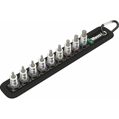 WERA Sada nástrčných kľúčov imperial 1/4" Zyklop s vnútorným 6-hranom, 9 dielna