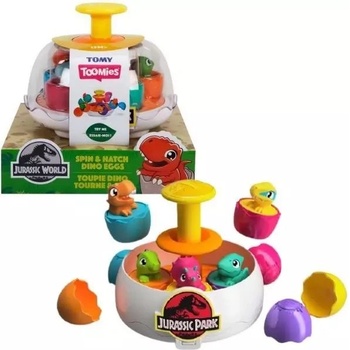 TOMY Toomies: Джурасик Свят Яйце на динозавър, което се върти и се излюпва (E73252)