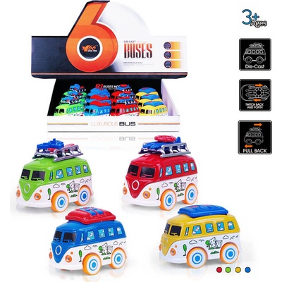 Armtoys ДЕТСКИ МЕТАЛЕН БУС 12 БР. В КУТИЯ 4 ЦВЯТА