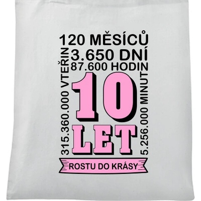 Taška 10 let Rostu do krásy