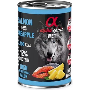 Alpha Spirit Кучешка Консерва - Сьомга и Ананас 400 г