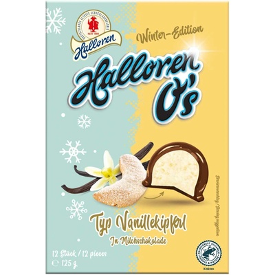 Halloren O's type vanilla crescents 125 g